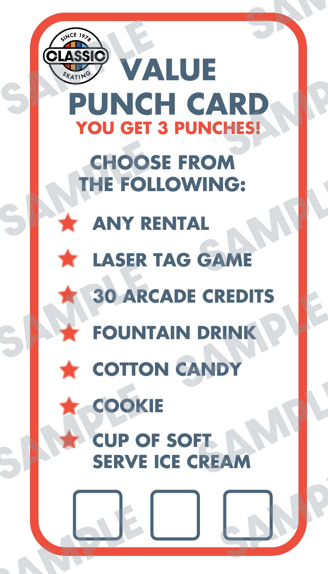 Blast Off Pass + Activity Punch Card