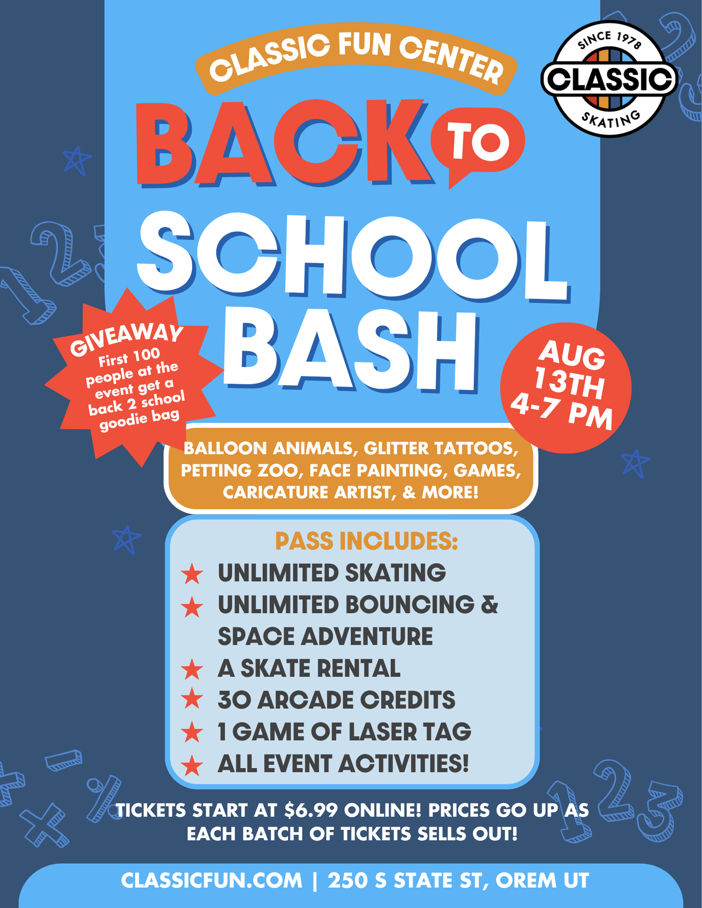 Back to School Bash — Member/Summer Pass Price